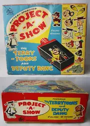 VINTAGE 60'S PROJECT A SHOW THE TERRY TOONS & DEPUTY DAWG SLIDES PROJECTOR BELL