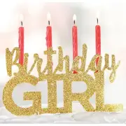 Mud Pie E1 Birthday Girl Keepsake Gold Glitter Cake Topper 4265209