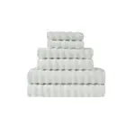 London Fog Zero Twist Light Grey Solid Cotton Towel Set White 6-Piece