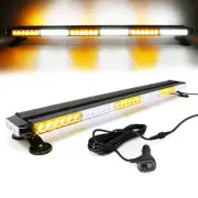 78 LED Emergency Light Bar Rooftop Double Side Strobe Warning Light Amber/White