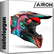 AIROH HELMET CROSS MOTORBIKE WRC32 WRAAAP CYBER ORANGE GLOSS SZ. M