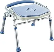 SJIALEN Aluminum Alloy Bath Stool, for Elderly Senior Handicap Disabled Adjustable Shower Chair Heavy Duty Shower Stool Shower Chair(Purple)