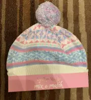 NWT Cynthia Rowley Girls Winter Hat with Pom Pom *Size One Size*