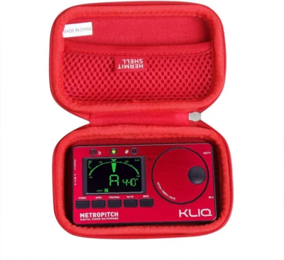 Hard Travel Case for KLIQ Metropitch - Metronome Tuner (Red)