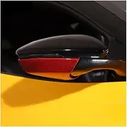 Compatible For Lotus Emira 2022 2023 Real Carbon Fiber Rar View Shell Caps Car Side Wing Rearview Mirror Cover Trim Accessories(Style B RED 2PCS)