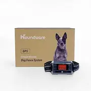 [Houndware] Advanced Outdoor GPS Dog Containment System - Invisible, Wireless Fence with Multi-Mode Training Collar, IPX7 Waterproof, No Subscription Required (1 Dog)