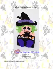 Witch Treat Holder-Halloween- Plastic Canvas Pattern or Kit