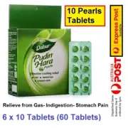 60 Pearls Tablets- Dabur PUDIN HARA Effective Cooling- Reliefs Gas Stomach Ache