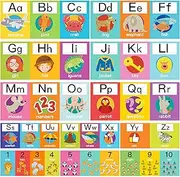 12Pcs Alphabet for Classroom Wall, Alphabet Line ABC Letters and Numbers Posters for Preschool Kindergarten Classroom Playroom Bedroom Wall Decor