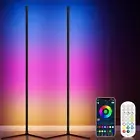 RGB Corner Floor Lamp, 2PCS 165CM RGB Color Changing Mood Light with Remote Cont