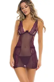 [Rene Rofe] Sneak Peek Purple Babydoll Set