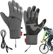 [Générique] Electric Gloves, Heated Gloves | USB Winter Gloves - Cold Weather Touch Screen Gloves, Waterproof Heated Snowboard Gloves for Outdoor Cycling Riding