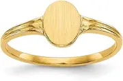 [Generic] 6mm Gold Signet Ring Size F.00