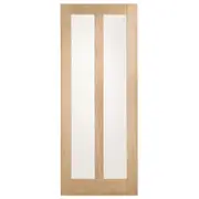 Corinthian 2340 x 720 x 35mm Internal Door White Oak Moda Translucent Glass AMODG16