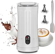 [Ovetedot] Milk Frother, 4-in-1 Milk Frother Electric, Hot and Cold Foam Maker and Milk Warmer with Temperature Control & Auto Shut-Off, Frother for Coffee, Latte, Cappuccino, Matcha(White)