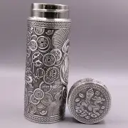 Fine Silver Pure 999 Vacuum Tea Cup Insulated Water Bottle Pixiu Drinking Cup