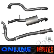 3" FULL EXHAUST CAT W MUFFLER SUITS GU 3L NISSAN PATROL LEAF SPRING UTE SILVER