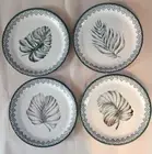 RIN Country POTTERY Banana Leaf MELAMINE Salad PLATES 8" LOT 4