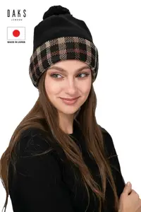 在飛比找樂天市場購物網優惠-日本製 DAKS 冬季保暖帽 毛帽 針織帽(D9677)