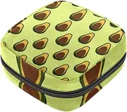 Period Bag,Sanitary Napkin Storage Bag,Avocado Green Background,Tampon Holder for Purse
