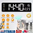 16" Large Digital Big Jumbo LED Wall Desk Clock Display w/Temperature Calendar