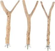 Kisangel 3Pcs Parrot Stand Durable Teeth Grinding and Nail Trimming for Birds for Exercise and Playtime Random Shapes for Parakeets Cockatiels and More