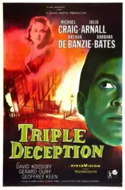 Triple Deception poster Michael Craig 1956 Old Film Movie Photo
