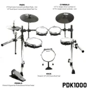 Pintech PDK1000 Electronic Drum Kit - Kit Rack Setup with TC Cymbals
