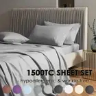 1500TC Ultra Soft Flat Fitted Sheet Set - Single Double Queen and King Bed Size