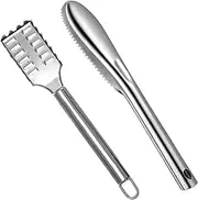 JINSHIN Seafood Preparation Tools, Silver, 2 Pieces
