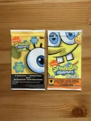SpongeBob 2009 Topps Premiere Edition & Series 2 Sealed Booster Pack Set