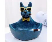 Cute Ashtray, Suitable For Outdoor Home Decoration (Dark Blue)