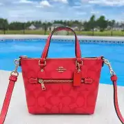 NWT Coach Mini Gallery Crossbody In Signature Canvas