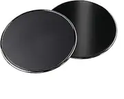 Zhenghebuy Sliding Discs Pack of 2 Double-Sided Gliding Discs, Exercise Sliders, Fitness Disc Slides for Gym, Home, Yoga, Pilates, Abdominal Training (Black)