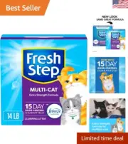 Activated Charcoal Cat Litter, 14 lb - Extra Strength, Low Dust & Clumps Tight