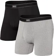 [SAXX Underwear Co.] Men's Underwear with Pouch Quest Quick Dry Mesh Boxer Brief Fly 2Pk