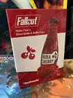 Fallout Nuka Cola Cherry Glass Bottle + 10 Caps Rocket Replica Figure -DENT BOX-