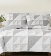 Origami Pieced Starlight Patchwork 3-piece Quilt Set/ King Size