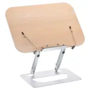 Book Stand for Desk, 180° Rotate Adjustable Book Holder for Textbook Wooden