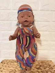 Baby Born Outfit And Headband Indigenous/Aboriginal Print