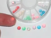 30pc+ Crystal dot Set rainbow Mix Wheel for bottle case vial craft Kit 3-5mm