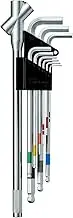 Wise SBL-1000 Ball Point Hex Key Wrench Set of 9 (Long Handle Included) Made in Japan/Can Be Tightened