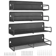 New 4-Pack Magnetic Spice Rack, Refrigerator Storage Shelf for Jars & Seasoning