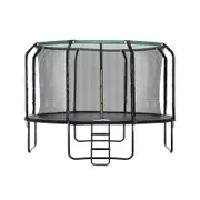 Centra 12FT Round Trampoline Basketball Set with Safety Net