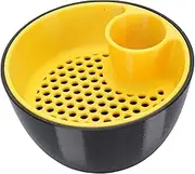 Generic Pistachio Bowl, Modern Design Snack Serving Bowl with Integrated Shell Holder for Nuts and Snacks, 4.5x2.8in ABS Kitchen Dining Accessory (Yellow)
