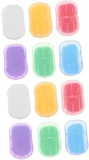 Mini Soap Sheets for Travel Paper Soap Sheets for Hand Washing for Outdoor Camping Hiking 12 Sheets/12 Boxes
