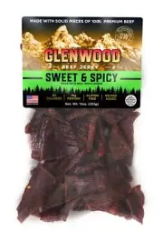 Glenwood Jerky 10oz Bag 100% Beef Jerky SWEET & SPICY