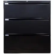 Steelco 3 Drawer Lateral Filing Cabinet Statin Black