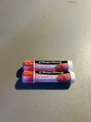 CHAPSTICK STRAWBERRY WATERMELON Flavor Lip Balm Lot of 2 New & Sealed NEW FLAVOR