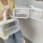 For Travel Translucent Water Proof Storage Bag Matte wash Bag Cosmetic Bag